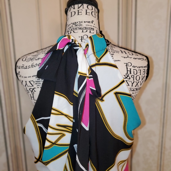 Tahari open back tie maxi dress excellent condition - Picture 3 of 5